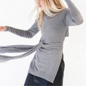 Gray Long Sleeve Women's Top